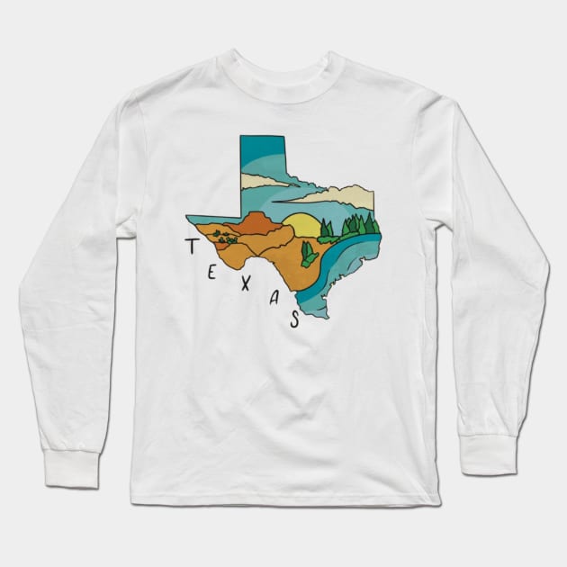 Texas Lover Long Sleeve T-Shirt by Digital-Zoo